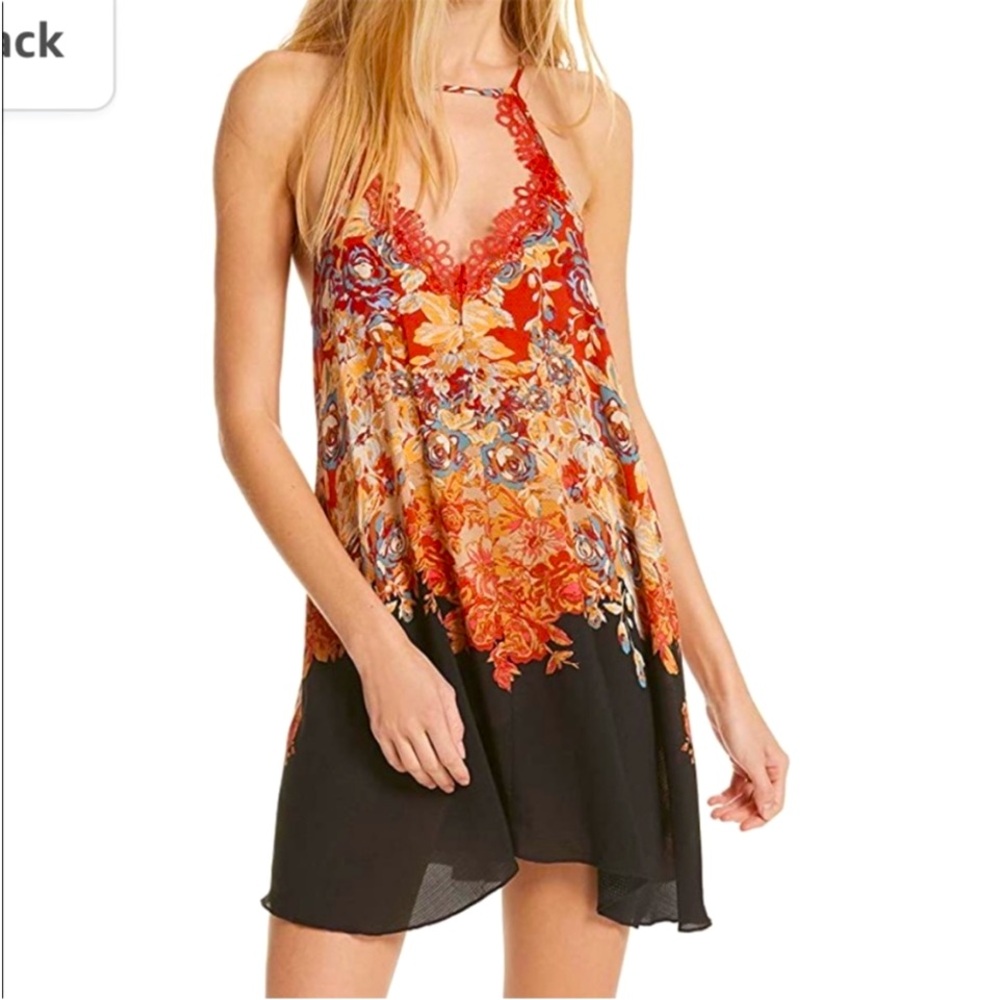 Free People Haze Floral Mini Slip Dress Size Medium